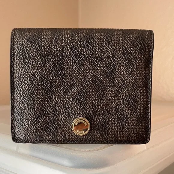 MICHAEL Michael Kors Jet Set Travel Bifold Wallet - Brown - Vintage - Picture 1 of 6